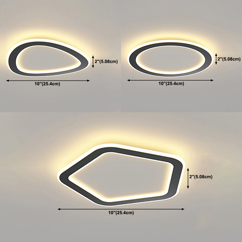 Luminaire monté au plafond en métal géométrique Luminaire monté au plafond moderne à LED