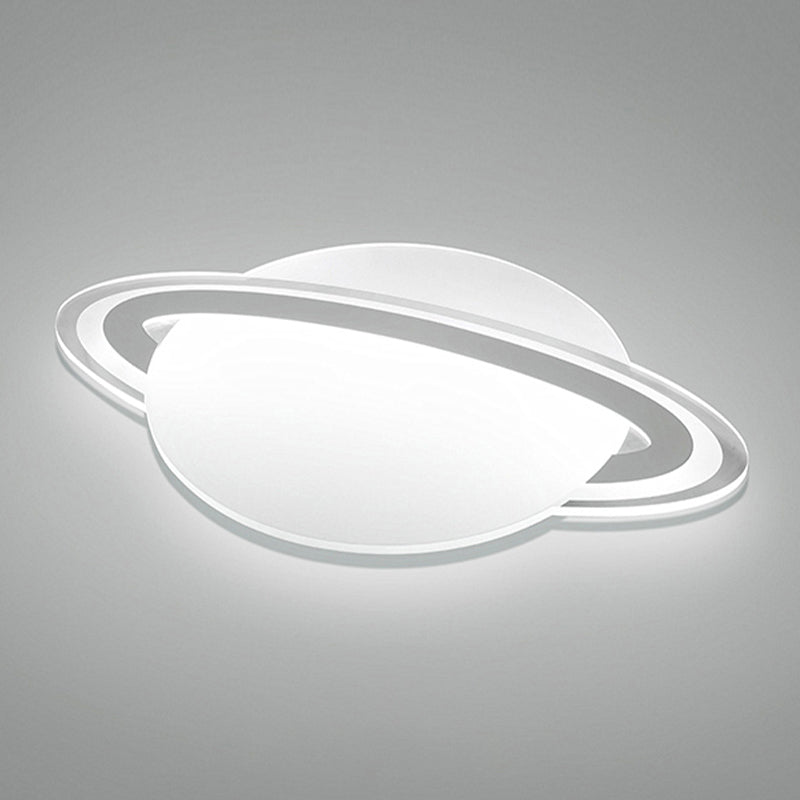 Plafonnier LED en acrylique Simple Planet, luminaire de plafond pour chambre à coucher, blanc