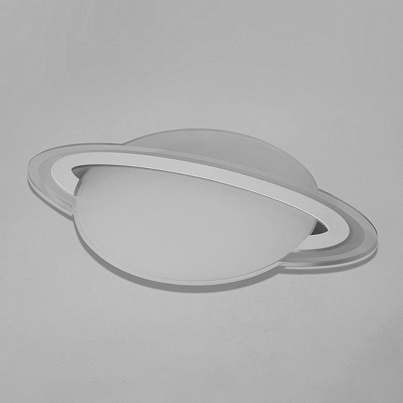 Plafonnier LED en acrylique Simple Planet, luminaire de plafond pour chambre à coucher, blanc