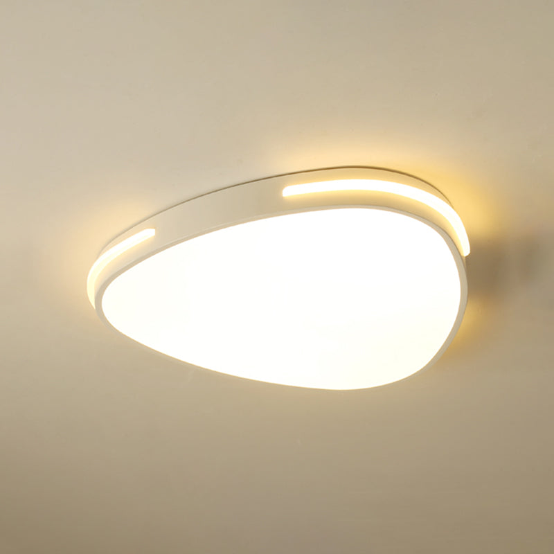 Metal Flush Mount Ceiling Light Modern LED White Ceiling Mount Light