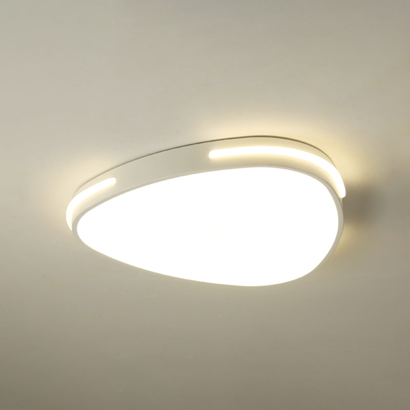 Metal Flush Mount Ceiling Light Modern LED White Ceiling Mount Light