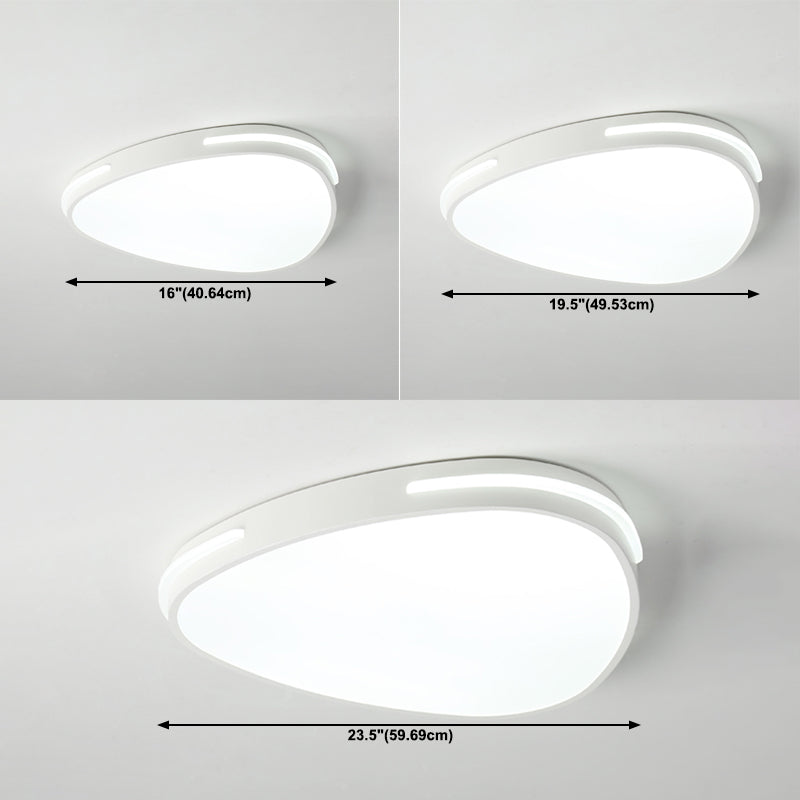 Metal Flush Mount Ceiling Light Modern LED White Ceiling Mount Light