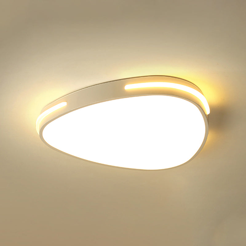 Metal Flush Mount Ceiling Light Modern LED White Ceiling Mount Light