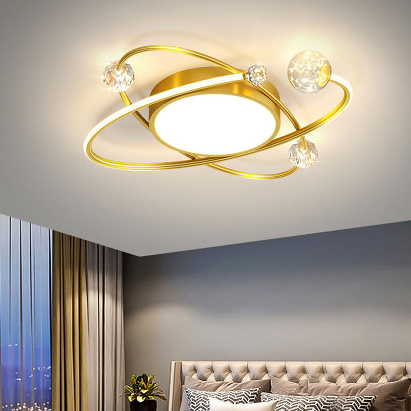 Metal Ovals Ceiling Light Fixture Modern LED Ceiling Mounted Light