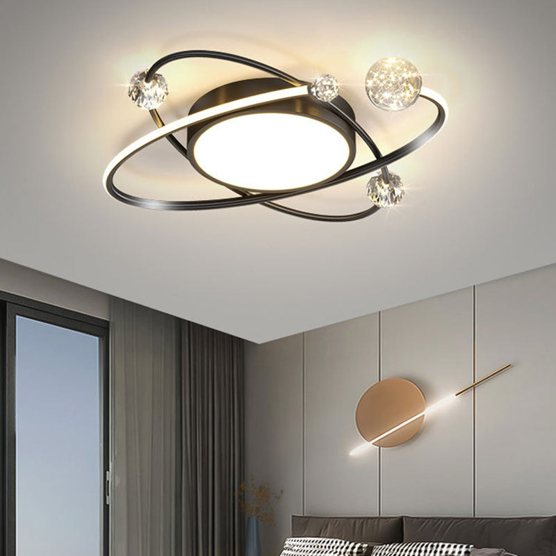 Metalen ovalen plafondlamp Modern LED-plafondgemonteerd licht