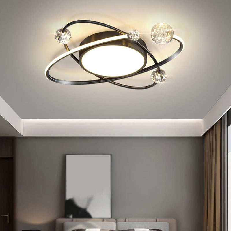 Metal Ovals Ceiling Light Fixture Modern LED Ceiling Mounted Light