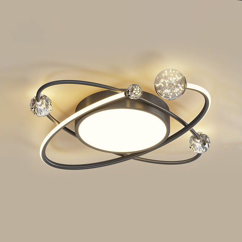 Metal Ovals Ceiling Light Fixture Modern LED Ceiling Mounted Light