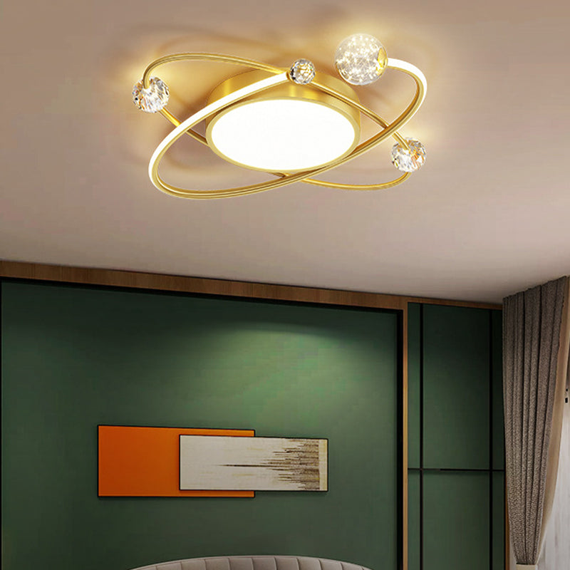 Metal Ovals Ceiling Light Fixture Modern LED Ceiling Mounted Light