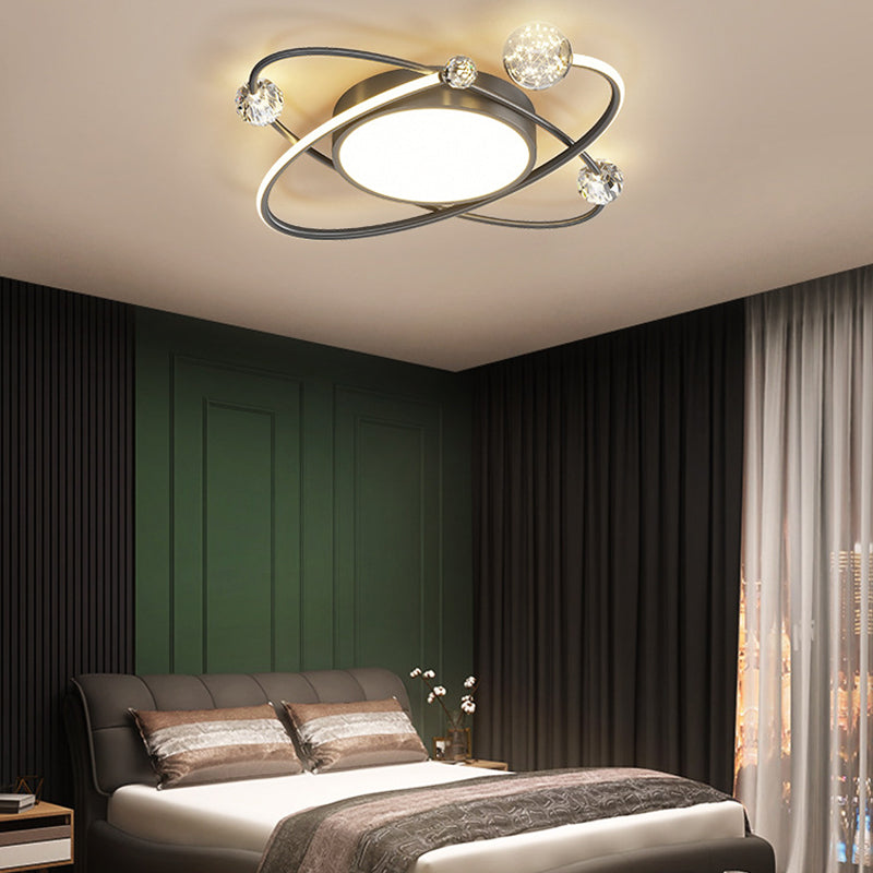 Metal Ovals Ceiling Light Fixture Modern LED Ceiling Mounted Light