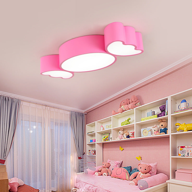 Candy Metal Flush Mount Ceiling Light Kids Style LED Flush Ceiling Light