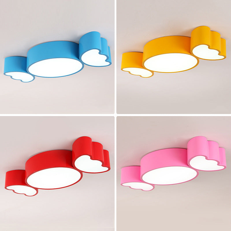 Candy Metal Flush Mount Ceiling Light Kids Style LED Flush Ceiling Light