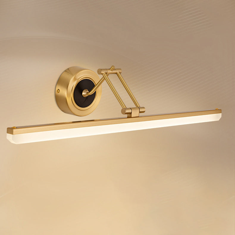 Lineaire vorm wandverlichting moderne stijl metalen 1-licht sconce lamp voor doucheruimte