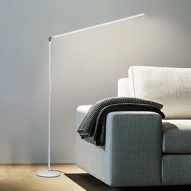 Contemporary Style Linear Shape Floor Lamp Metal 1 Light Floor Lamp