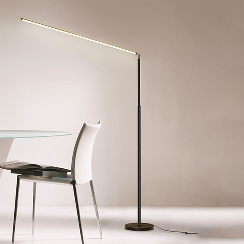 Contemporary Style Linear Shape Floor Lamp Metal 1 Light Floor Lamp