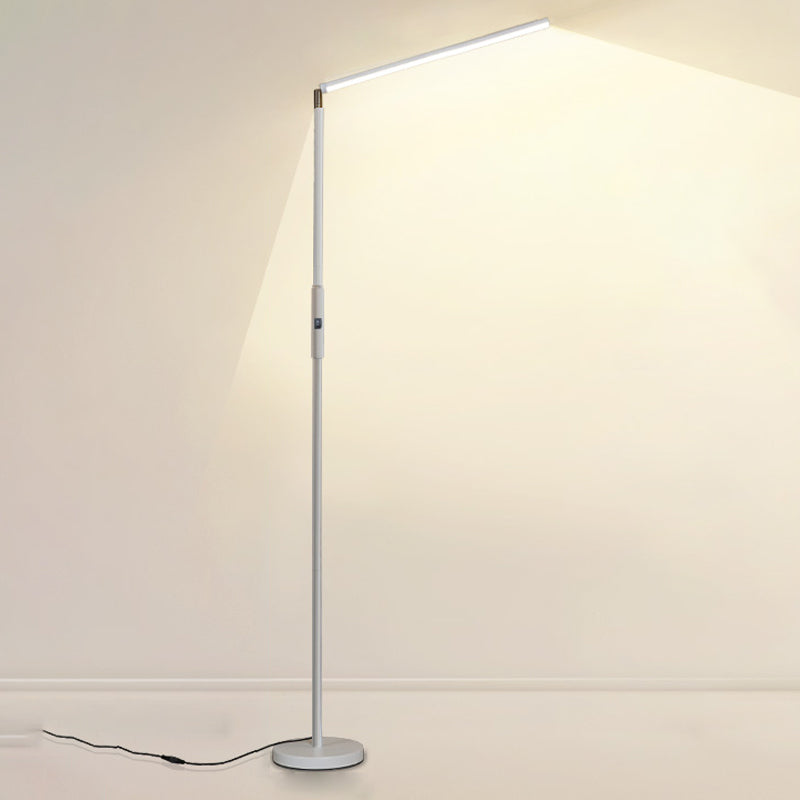 Contemporary Style Linear Shape Floor Lamp Metal 1 Light Floor Lamp