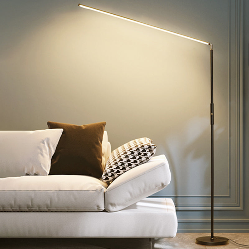 Contemporary Style Linear Shape Floor Lamp Metal 1 Light Floor Lamp