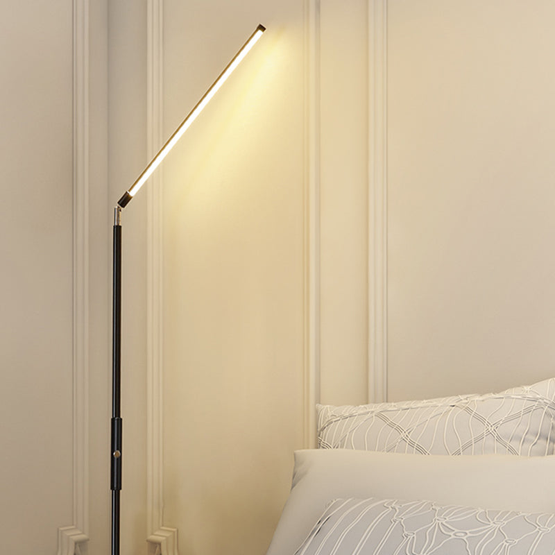 Contemporary Style Linear Shape Floor Lamp Metal 1 Light Floor Lamp