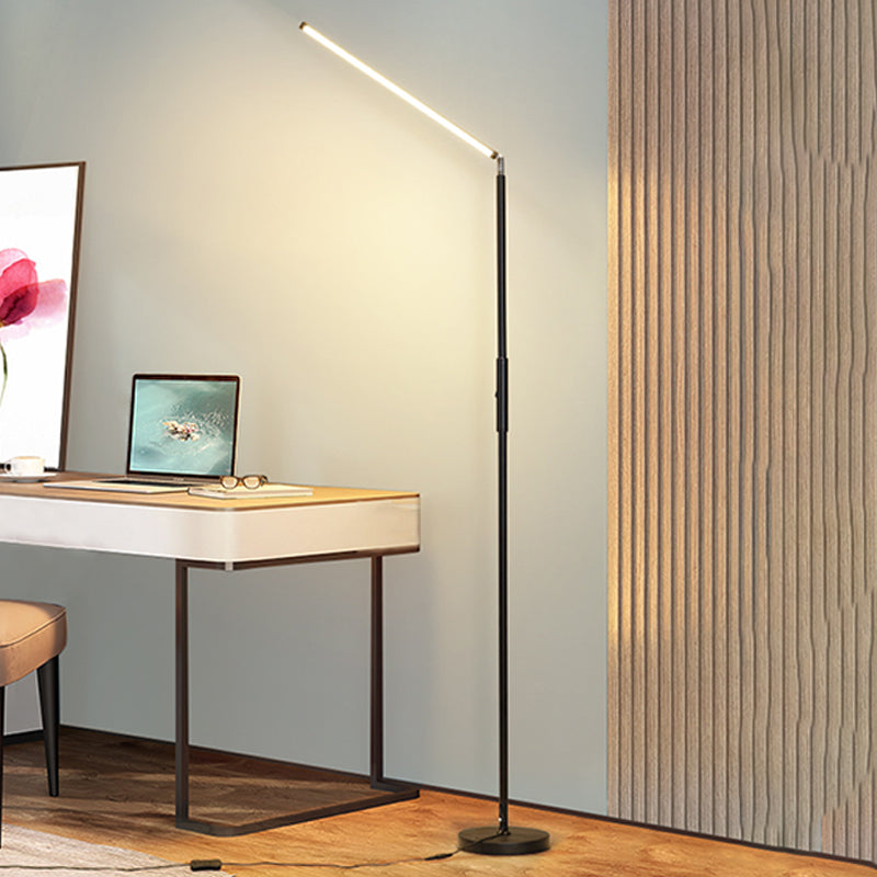 Contemporary Style Linear Shape Floor Lamp Metal 1 Light Floor Lamp