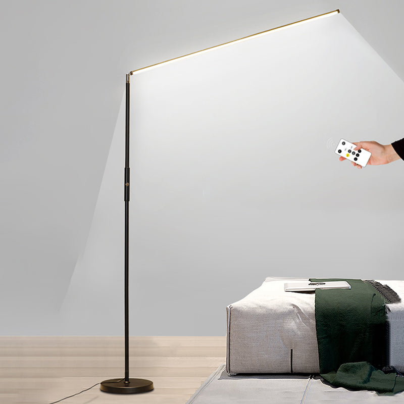 Contemporary Style Linear Shape Floor Lamp Metal 1 Light Floor Lamp