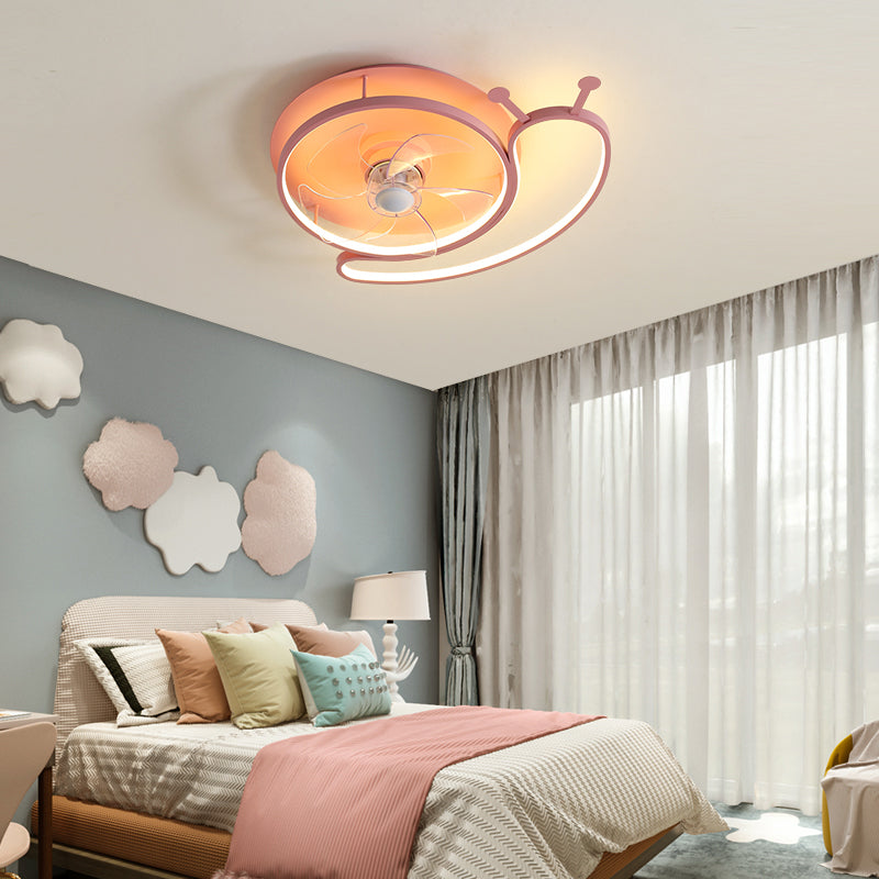 Metal Geometric Ceiling Fan Lights Modern Style Multi Lights Flush Mount Lamps