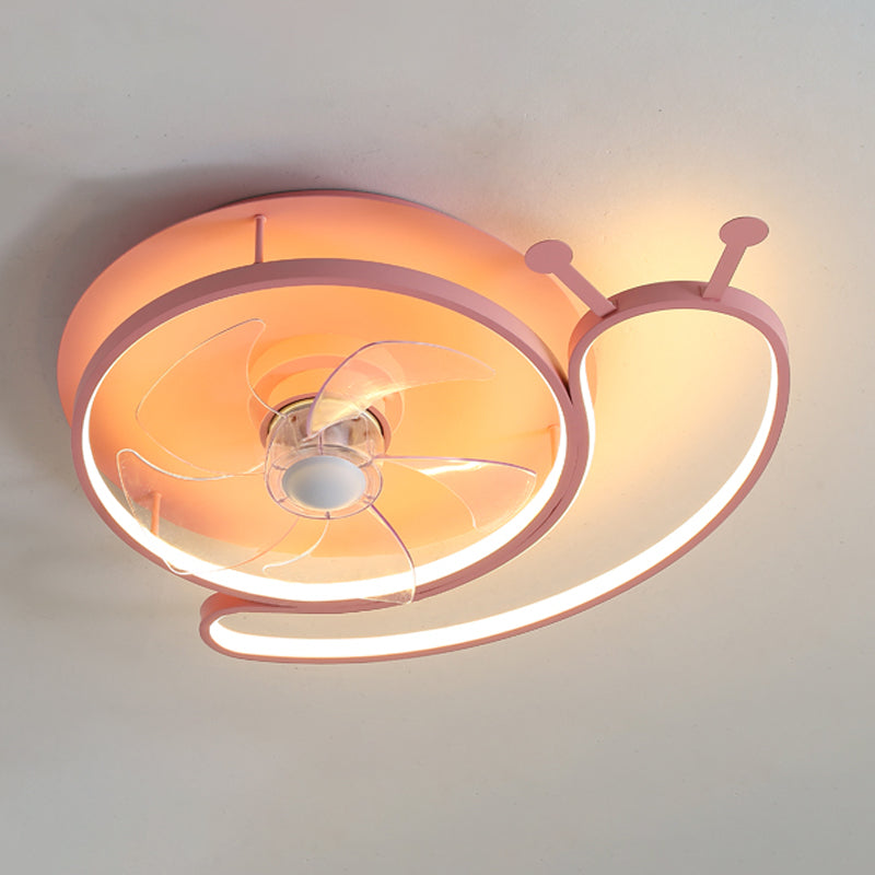 Metal Geometric Ceiling Fan Lights Modern Style Multi Lights Flush Mount Lamps