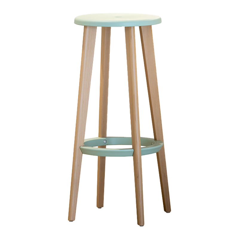 Tabourets de comptoir en bois simple contemporain sièges circulaires tabouret de bar intérieur