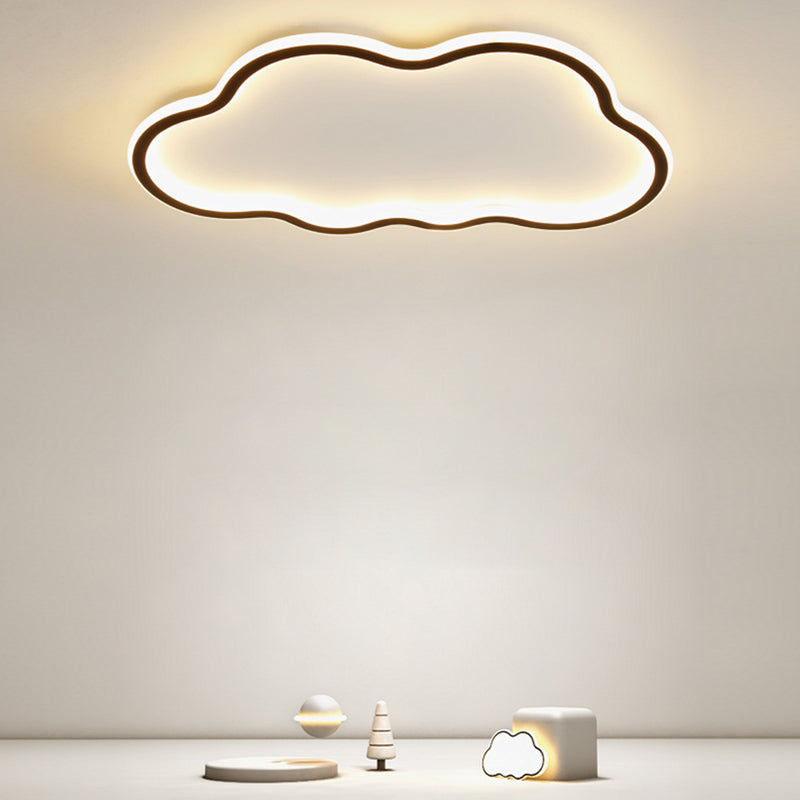 Nordic Cloud Flush Ceiling Light Metal LED Bedroom Ceiling Mounted Light