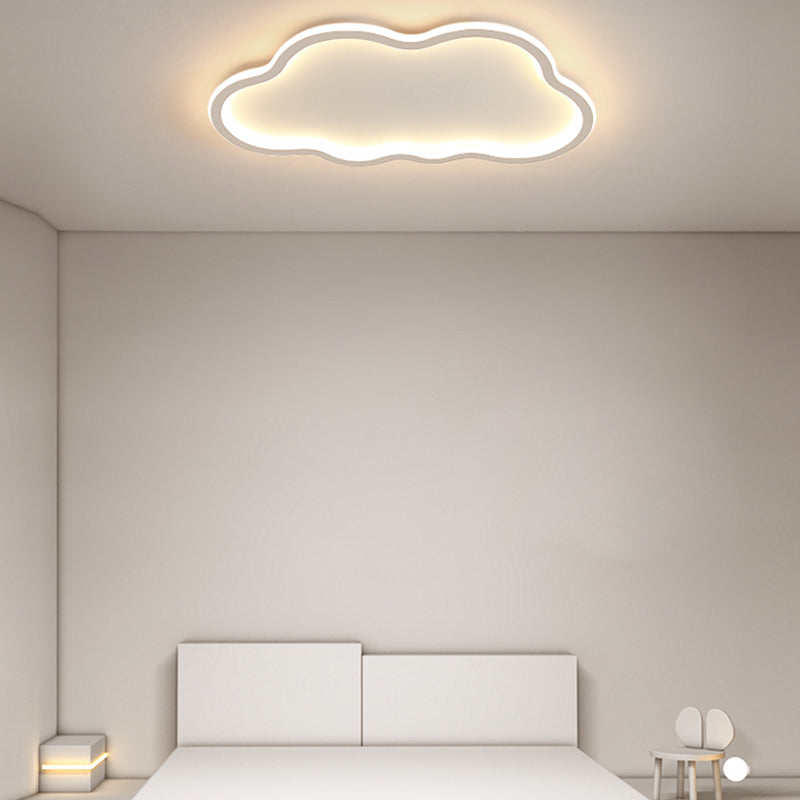 Nordic Cloud Flush Ceiling Light Metal LED Bedroom Ceiling Mounted Light