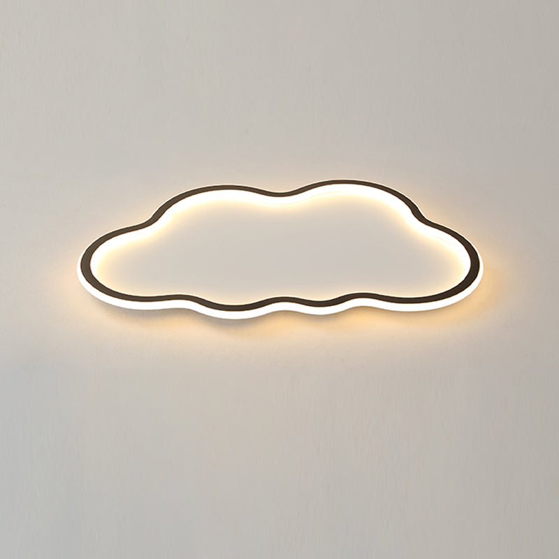 Nordic Cloud Flush Ceiling Light Metal LED Bedroom Ceiling Mounted Light