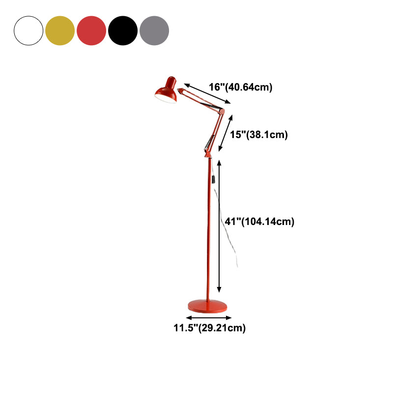 Lampada da pavimento a forma di campana in stile contemporaneo in metallo lampada da pavimento singolo