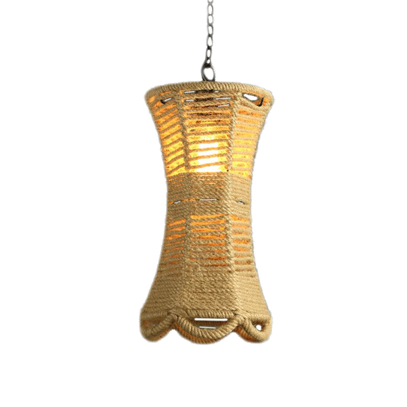 BEIGE RADIAN SPENDANT LAMPA VINTAGE ROPE 1 TESTA RISTATORE A PASSEGGIO INCONTRO APPEGGIAMENTO