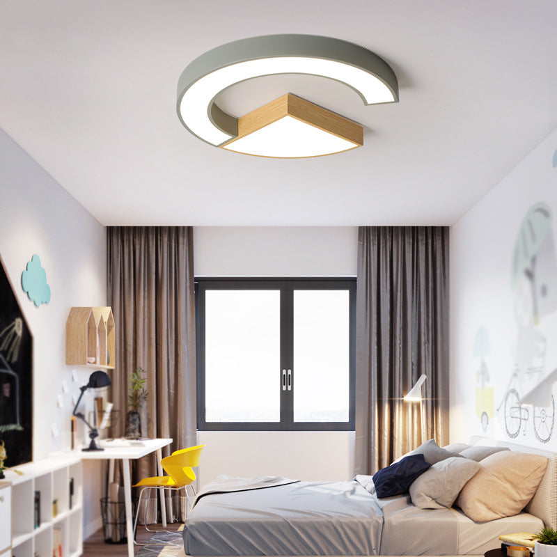 Style moderne Geometry Shape Ceiling Light Metal 2 Light Ceiling Light for Restaurant