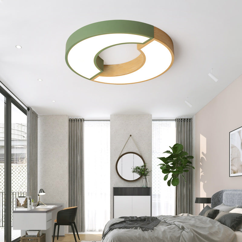 Illuminazione moderna del soffitto del metallo di stile Macaron della luce del soffitto del cerchio di 2 luci per la camera da letto