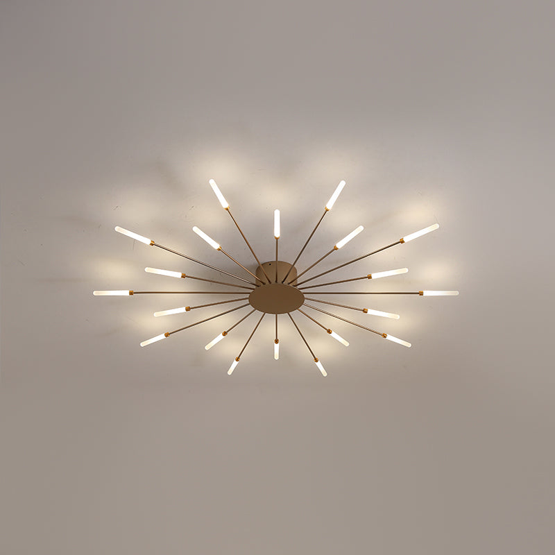 Modern Style Linear Shade Soffitto Lampada Metallo 1 Led Soffitto Illuminazione per Living Room