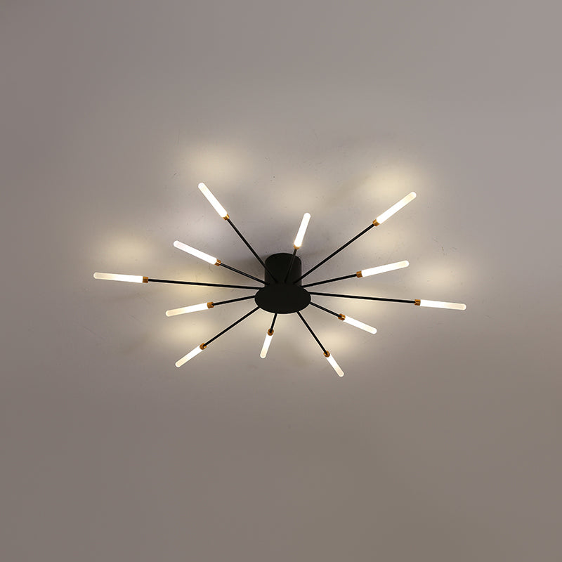 Modern Style Linear Shade Soffitto Lampada Metallo 1 Led Soffitto Illuminazione per Living Room