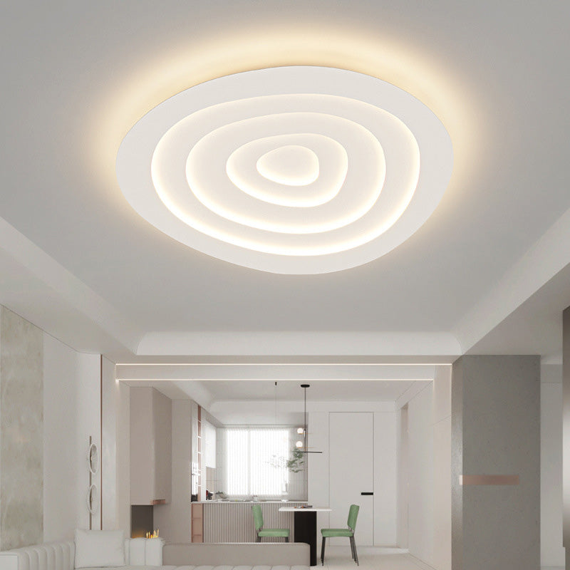 Lampada da soffitto in stile moderno con paralume a spirale Illuminazione da soffitto in metallo a 1 luce per ristorante