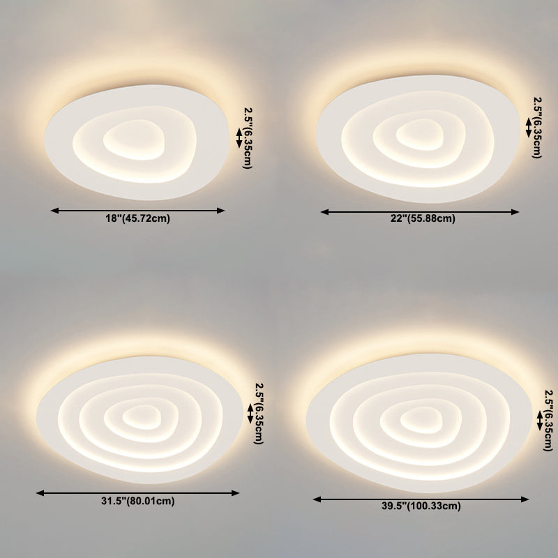 Lampada da soffitto in stile moderno con paralume a spirale Illuminazione da soffitto in metallo a 1 luce per ristorante