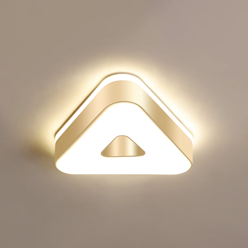 Geometry Shape LED Ceiling Lamp Modern Iron 2 Lights Flush Mount for Bedroom