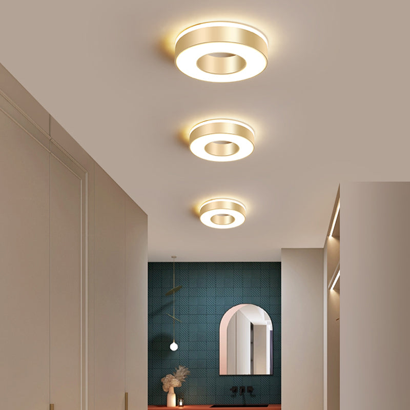 Geometria Forma LED Lampada Moderna Ferro 2 Luci Flush Montaggio per Bedroom