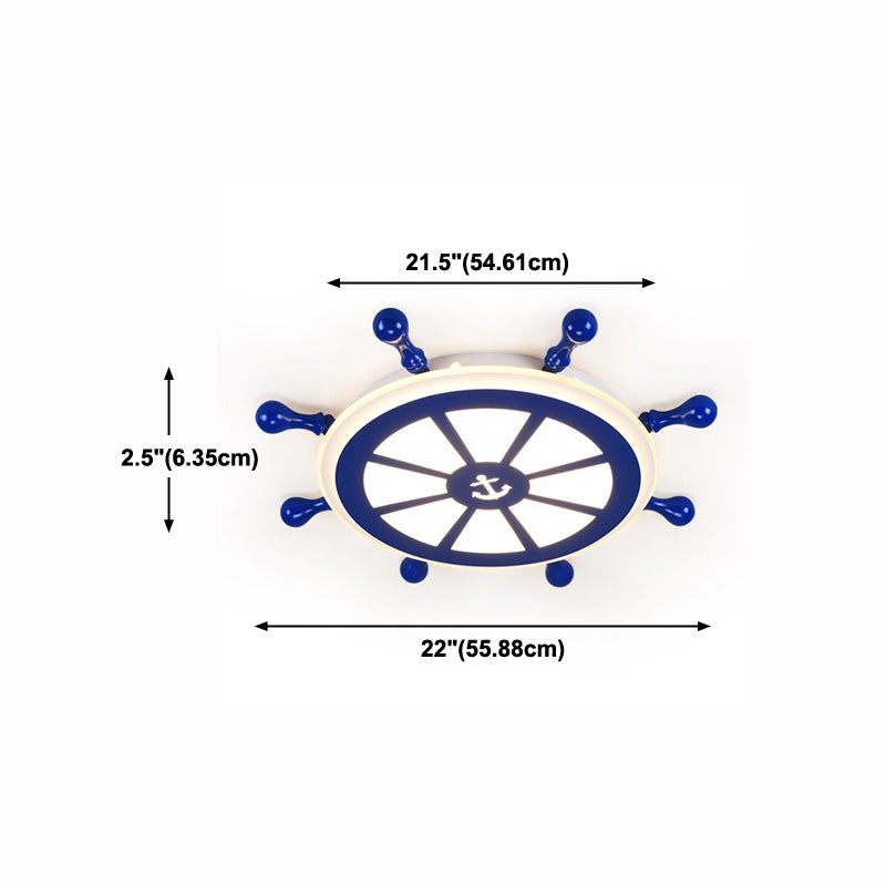 Plafonnier LED de forme ronde, style enfant, en fer, 1 lumière, plafonnier pour chambre à coucher