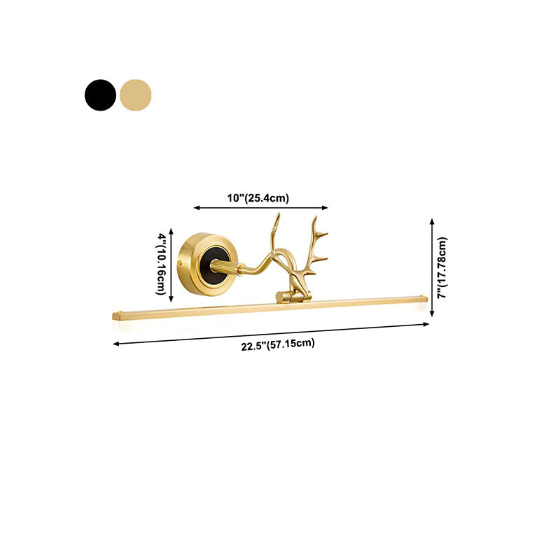 Iluminación de pared de forma lineal lámpara de apliques de luz posmoderna 1 para baño de ducha