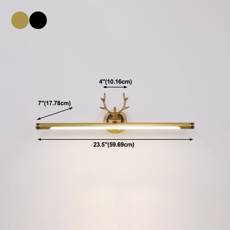 Metalen lineaire vorm muurlicht moderne stijl 1-licht spiegel muur gemonteerd licht