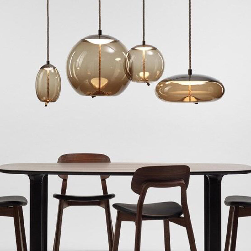 Hanging Pendant Light Minimalist Glass Dining Room Hanging Light Fixture