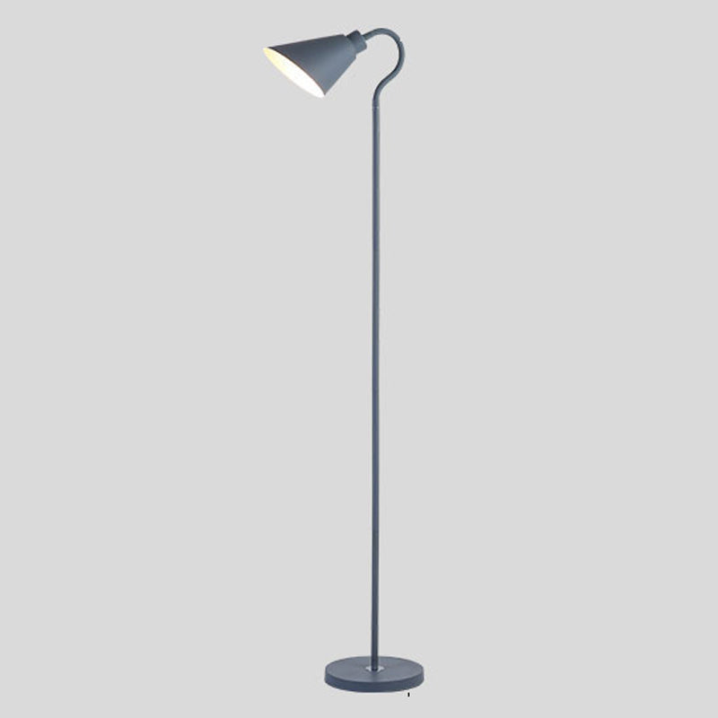 Contemporary Style Conical Shape Floor Lamp Metal Single Light Floor Lamp