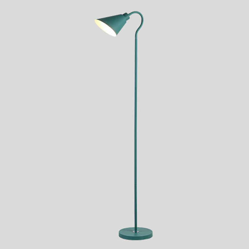 Contemporary Style Conical Shape Floor Lamp Metal Single Light Floor Lamp