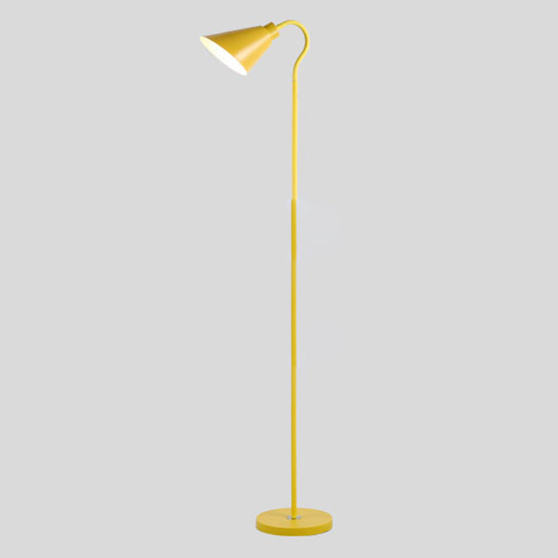 Contemporary Style Conical Shape Floor Lamp Metal Single Light Floor Lamp