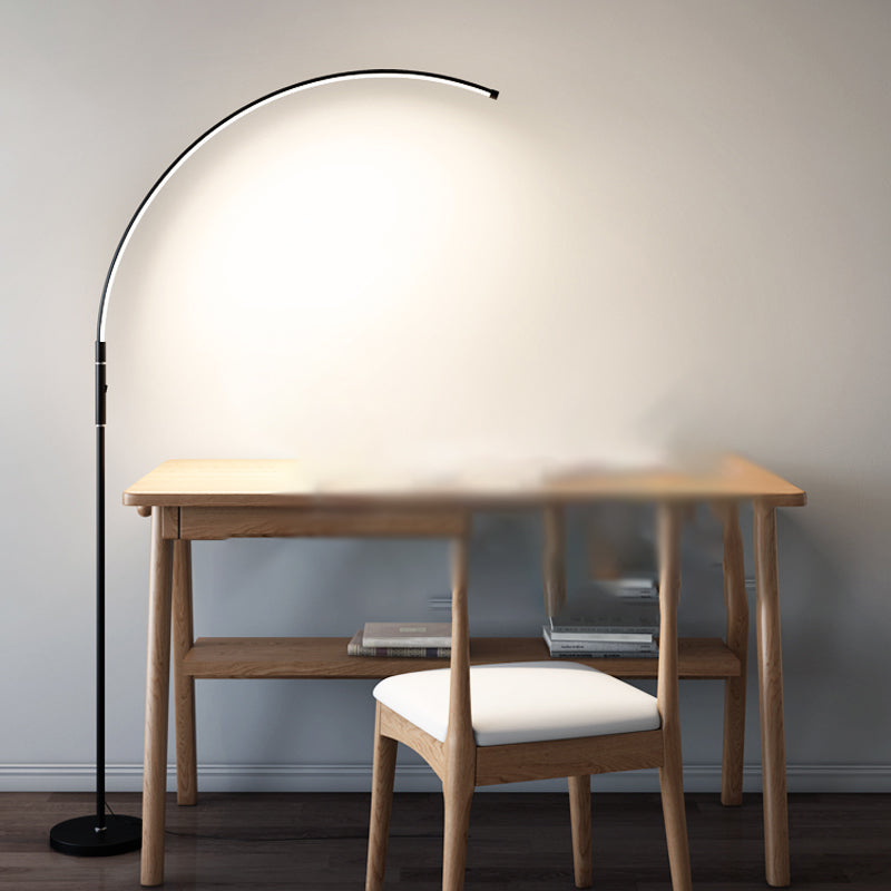 Modern Linear Shape Floor Lamp Metal Single Light Floor Lamp