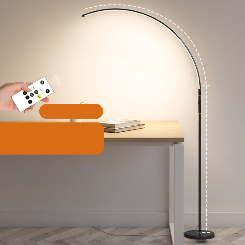 Modern Linear Shape Floor Lamp Metal Single Light Floor Lamp