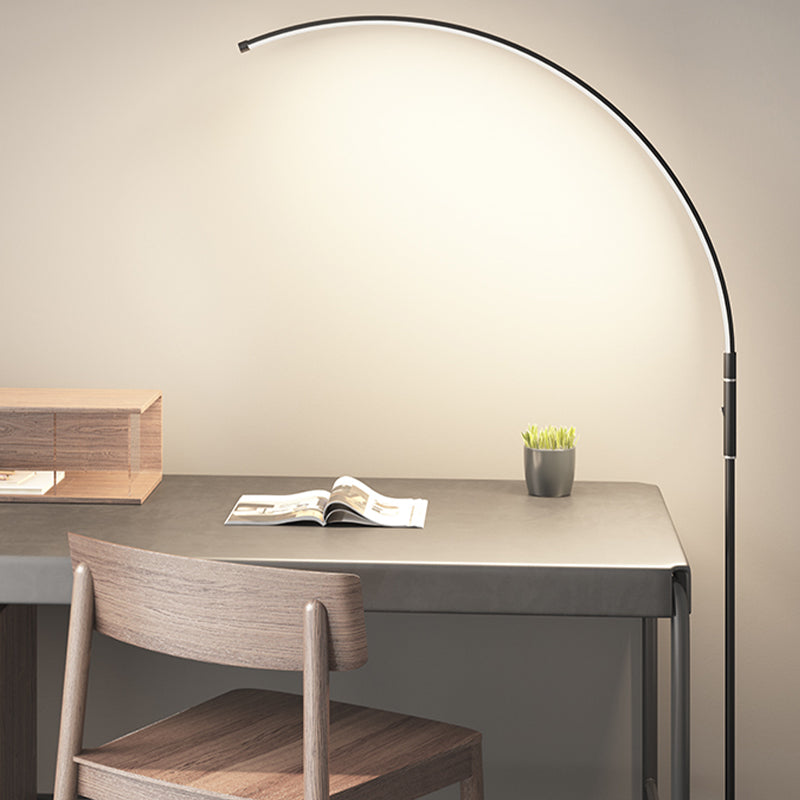 Modern Linear Shape Floor Lamp Metal Single Light Floor Lamp