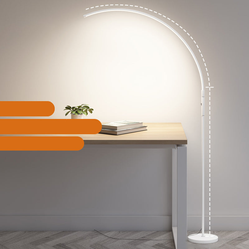 Modern Linear Shape Floor Lamp Metal Single Light Floor Lamp